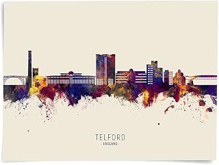 Telford England Skyline art print poster, unframed -25800