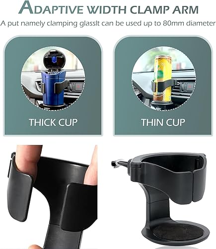 Miniatura 4 de MLY 1 expansor de portavasos de ventilación de aire, portavasos para automóvil con 3 pares de ganchos de salida, soporte de cenicero ABS