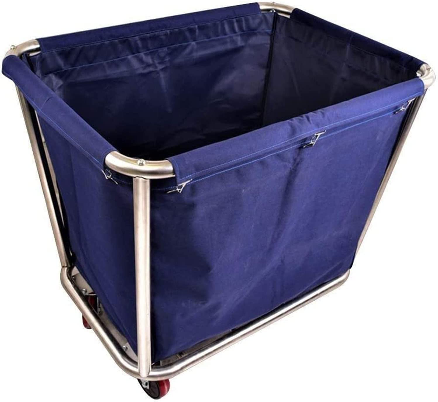 HTTGDGDH Heavy Duty Stainless Steel Laundry Cart - Slim Trolley Utility Clothes Sorter Hamper For Commercial Use - Detachable Industrial Laundry Room Storage Solution,