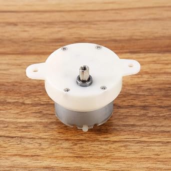 Slow Speed Motor DC 12V Gear Motor High Torque Micro Electric Gearbox 3 RPM 4mm Shaft Diameter with Mounts for Robotics and DIY Projects