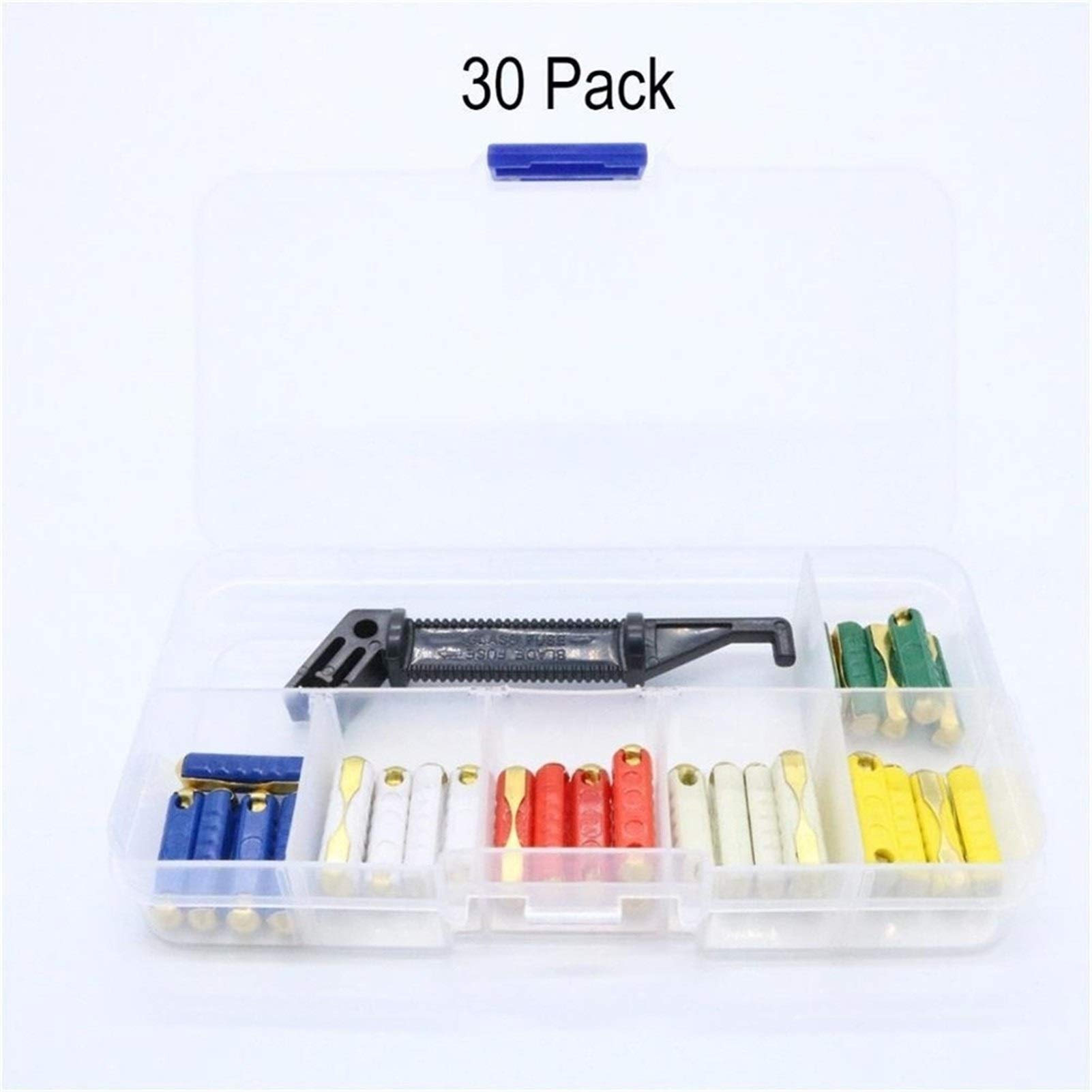 TMP1105 Durable 30 Pack Automobile Européenne Voiture Lame Fusible Boîte Assortiment Bakélite Auto Fusibles 5-30Amp Auto Accessoires