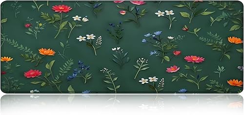 Miniatura 29 de Alfombrilla de mouse grande para juegos, diseño de bandera estadounidense de grano de madera, caza, ciervos, base de goma antideslizante, adecuada