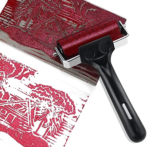 Lydia's Deal Rubber Roller Brayer For Printmaking, Ink Roller Tool Brayer Rollers For Crafting, Printing, Inking And Stamping (4-Inch, Black) #TOP3