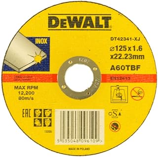 DT42341 Cutting Abrasive Disc, T1 INOX, 125 mm x 1.6 mm x 22.2 mm