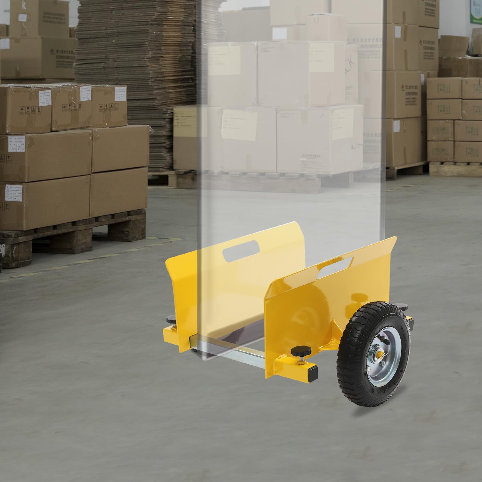 Plattenwagen, Transportwagen & Klemmwagen mit 8 Zoll Luftreifen – 300 kg Tragkraft, verstellbare Klemmbacken (0-23 cm), rutschfeste Polster – für Baustelle, Lager & Werkstatt