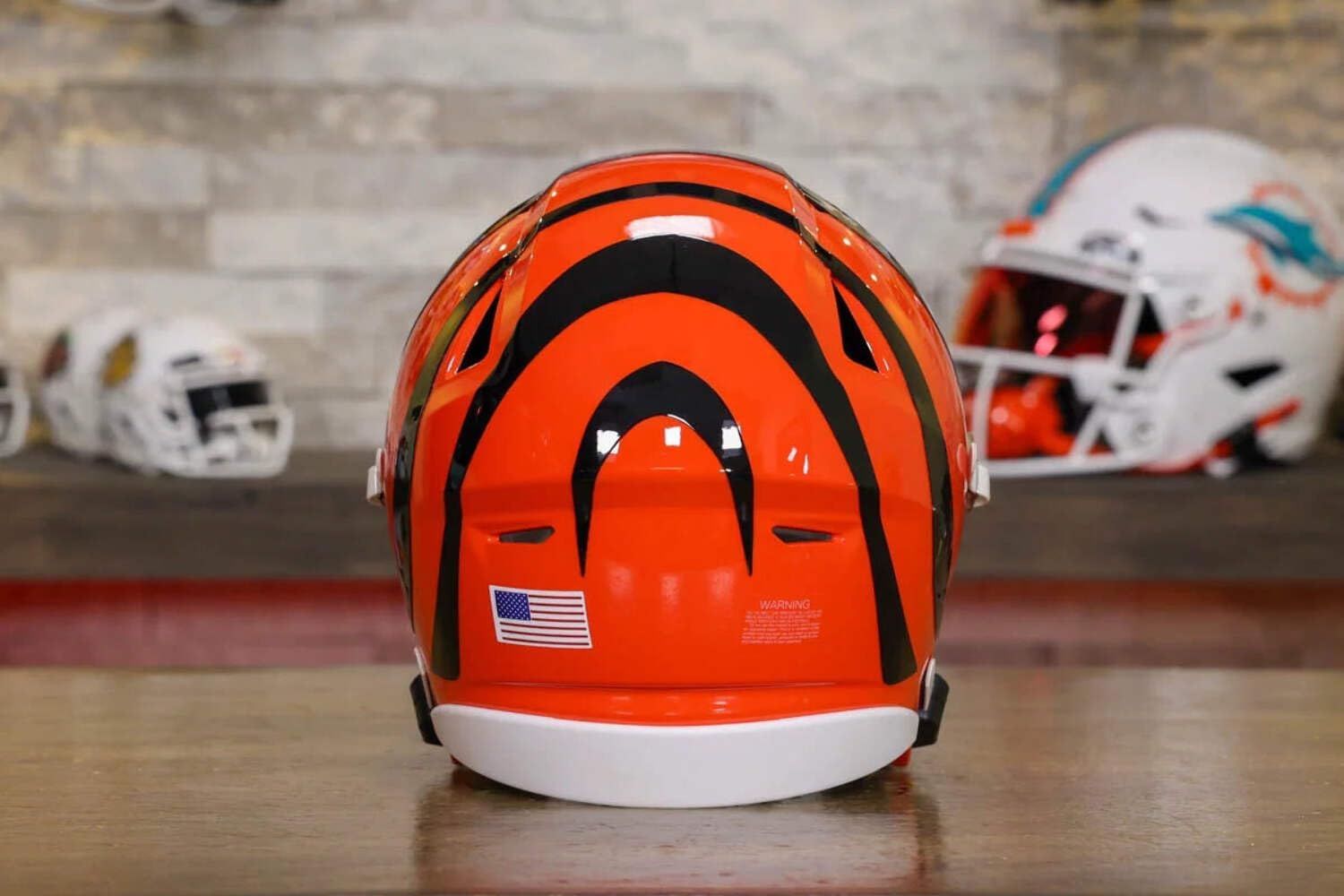 Bengals Mid-Size SpeedFlex Helmet - with Free USA Flag Decal - Green Gridiron