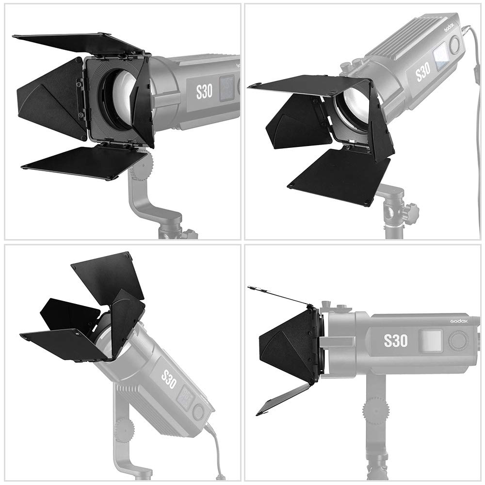 GODOX SA-08 8 foglie Barndoor per S30 Focusing LED Light