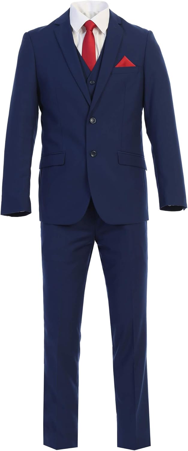 Men's Slim Fit Two Button Three Piece Suit - Many Colors
