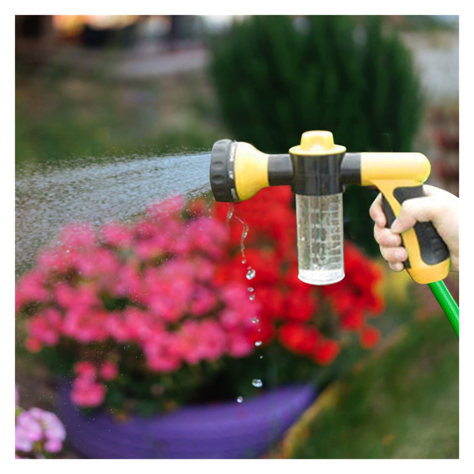 Pistole Spritzen, Gartenbewässerungsstrahlspray Hochdrucksprinkler Schaumlanze Autos Reinigungswerkzeug