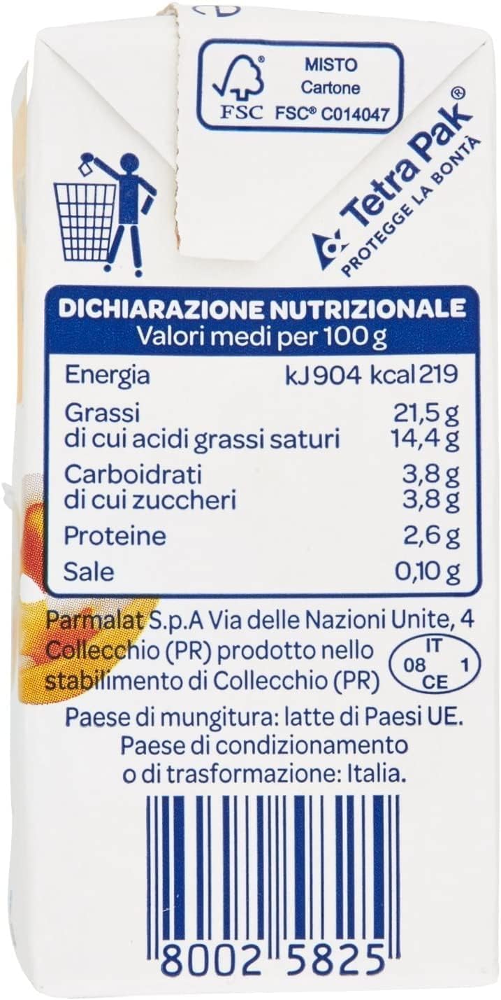 Parmalat Chef Panna Kochsahne, 200 ml, 10 Stück, mit Italian Gourmet polpa 400g