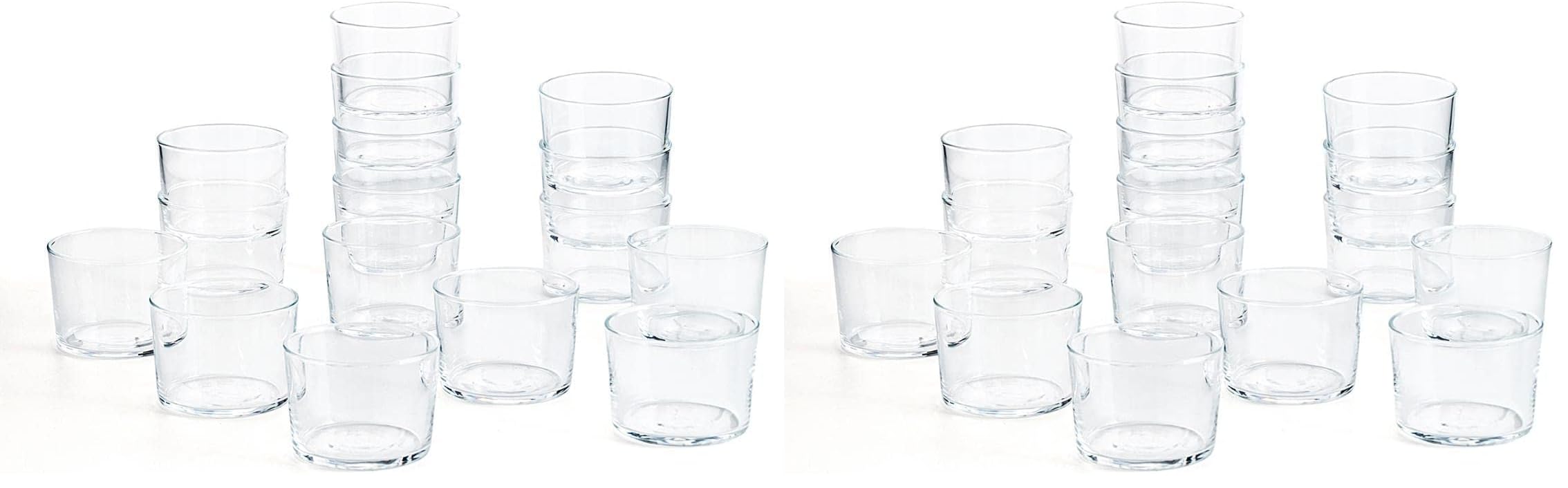 Vasos chiquito 23 cl de cristal Luminarc apilables para ahorrar espacio en cocina