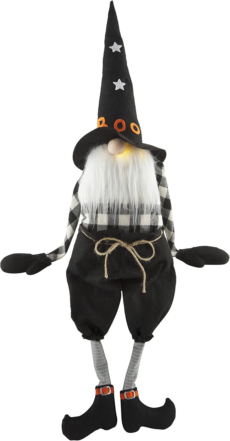 Mud Pie Light Up Dangle Arm Gnome, Boo