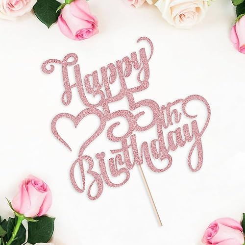 Miniatura 74 de Decoración para tarta de cumpleaños número 15 con purpurina dorada – 15 aniversario/cumpleaños – Hello 15, Cheers to 15 años, 15 & Fabulous Cake