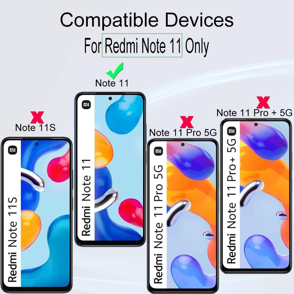 Ibywind Screen Protector for Xiaomi Redmi Note 11 4G 6.43",with Metal Camera Lens Protector,no Bubble,Easy to Install
