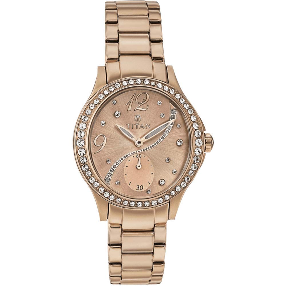 Titan Spring Summer15 Analog Rose Gold Dial Womens Watch-NL95024WM01 (B015XFLY8I) Amazon Price History, Amazon Price Tracker