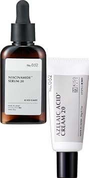 KisoCare Azelic Acid Cream 20% + Niacinamide Serum 20% Set Pore Sebum Dull Skin Care No.062+No.052