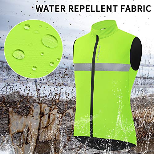 Jaqueta de ciclismo, Andoer Colete de ciclismo masculino com forro de lã e refletor à prova de vento