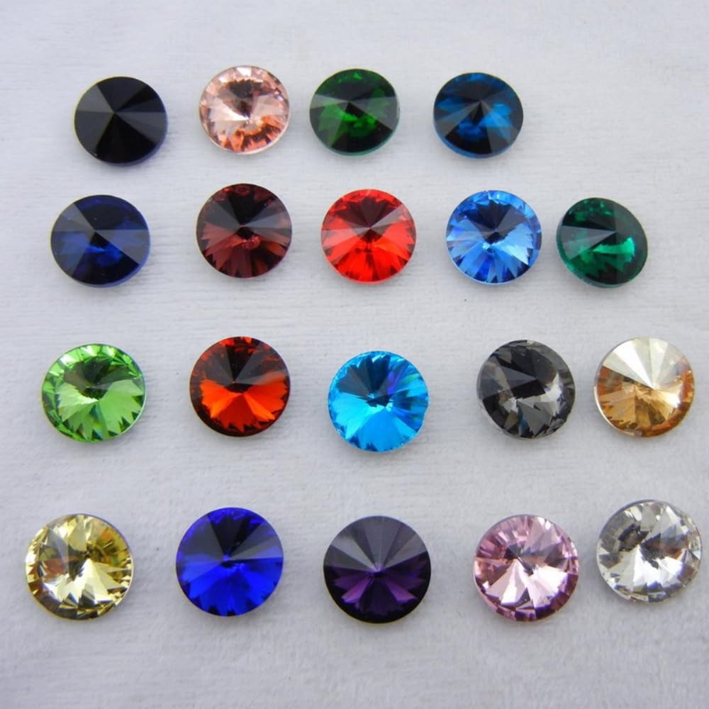 60 Stück Strasssteine 10mm - Glas Kristalle Mit Spitzem Boden