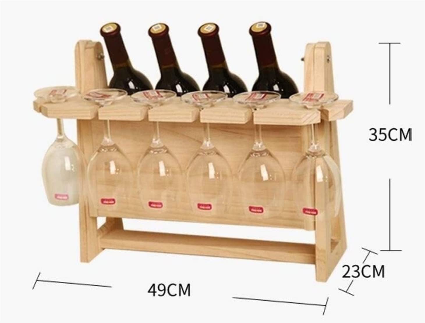 Habrur Botellero Botelleros Botellero Vino Estante De Madera Maciza para Vino, Soporte para Vino Europeo Al Revés, Decoración del Hogar Soporte Botellas Vino (Blue : D, Size : 49 * 23 * 35cm)
