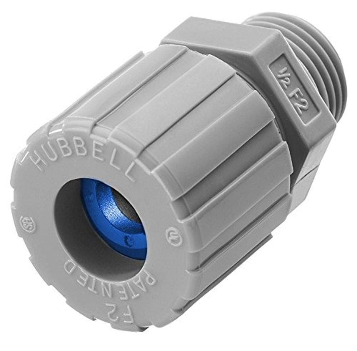 Hubbell SHC1035CR Kellems Wire Management Cord Connectors, Straight Male, Aluminum, 3/4 Hub, 0.38-0.50 Diameter