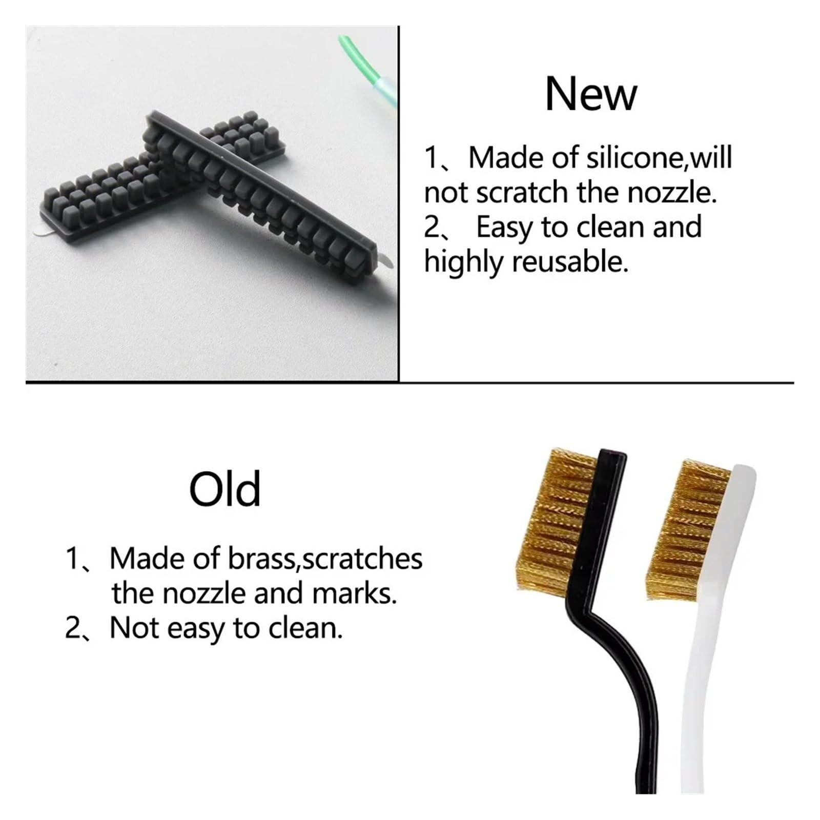 Düse Wischer for K1 K1C K1 MAX Silikon Pinsel 3D Drucker Düse Werkzeug(50pcs)
