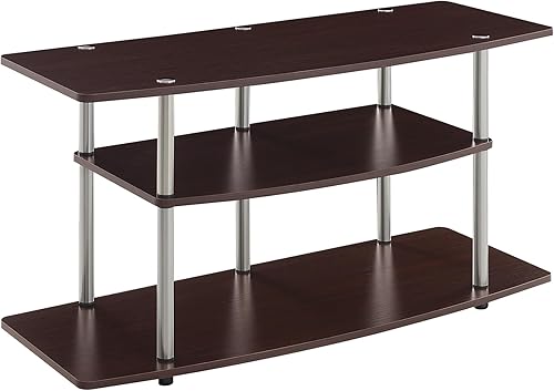 Miniatura 8 de Convenience Concepts Designs2Go Soporte de TV amplio de 3 niveles de 46 pulgadas sin herramientas, negro