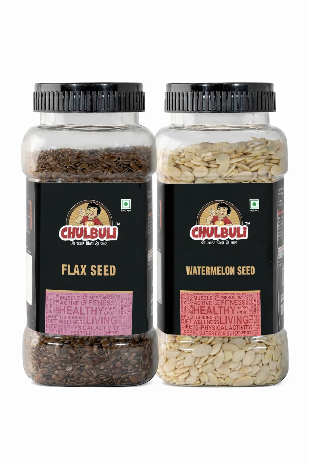 PP Chulbuli Flax Seed Combo - 200g | Flax Seeds For Snacking, Smoothies, Baking & Cooking Use | Plant Protein Fiber Rich Seed Mix Gluten Free Vegan Diet Friendly Daily Food Ingredient Pack