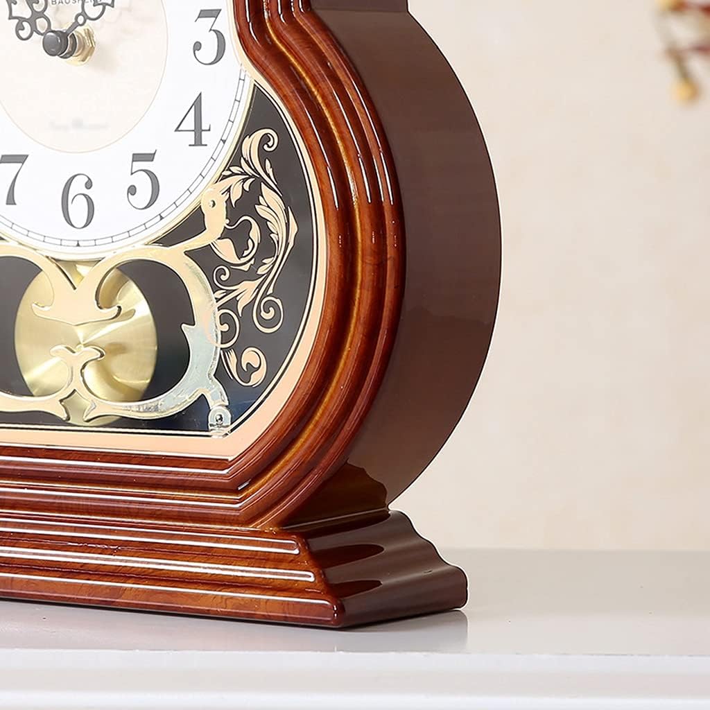 FMURY Retro European Mute Table Clock Table Watch Desktop Living Room Bedroom Plastic Desk Clock Home Decoration Quartz