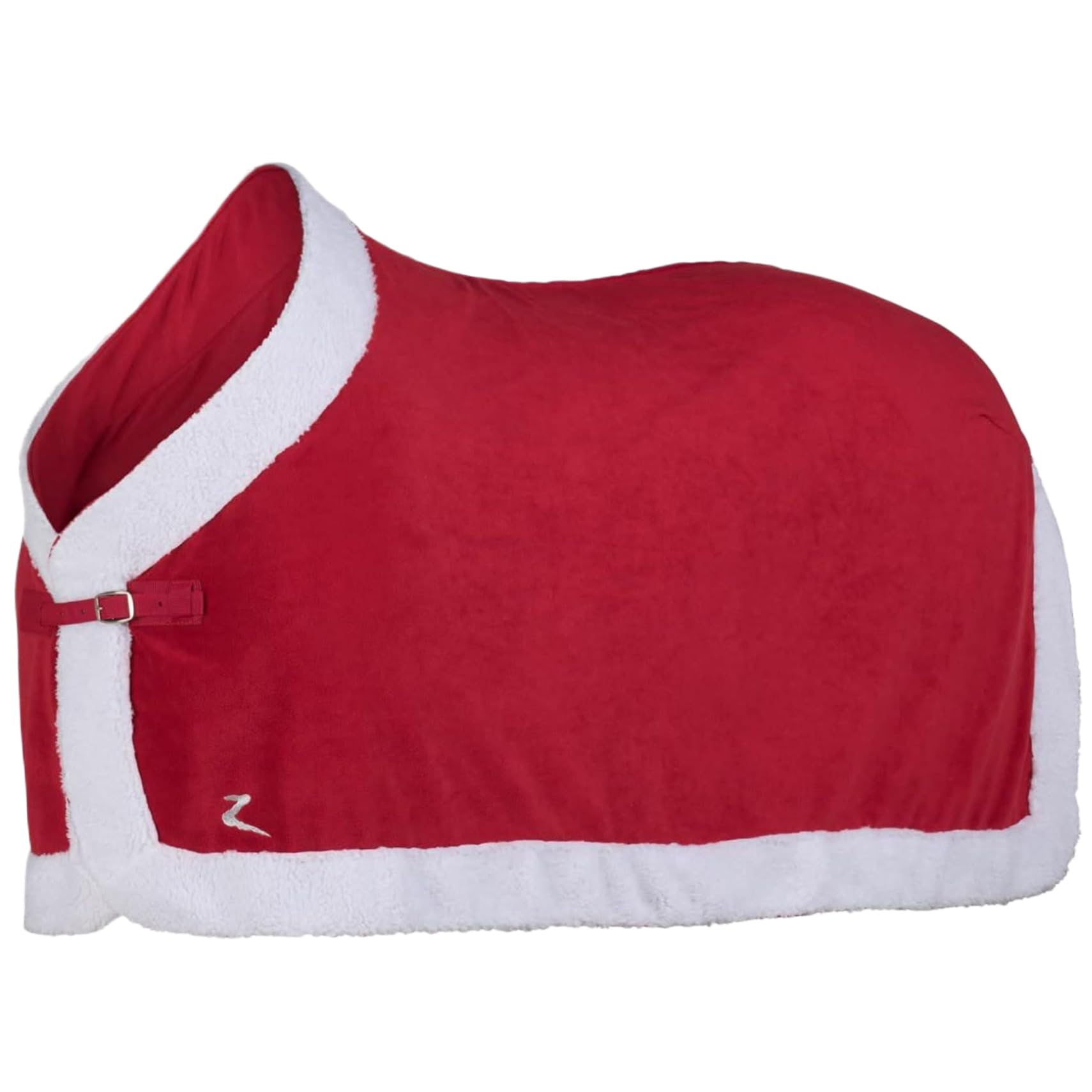 Manta de Caballos de Navidad, Suave vellón de Invierno, Mantas de Caballo cálido, Hojas de Caballos Rojos de Navidad para decoración de Caballos de Navidad
