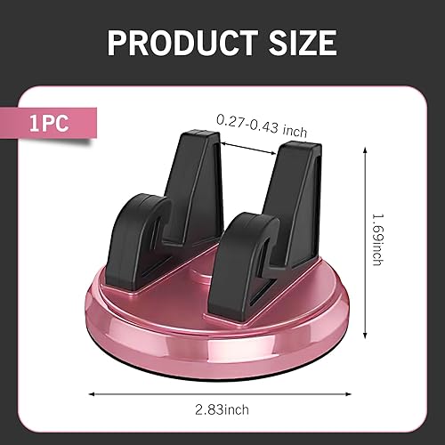 Miniatura 2 de Pack-1 Soporte para teléfono móvil para tablero de automóvil, vertical y horizontal, soporte de navegación con una sola mano, giratorio de 360