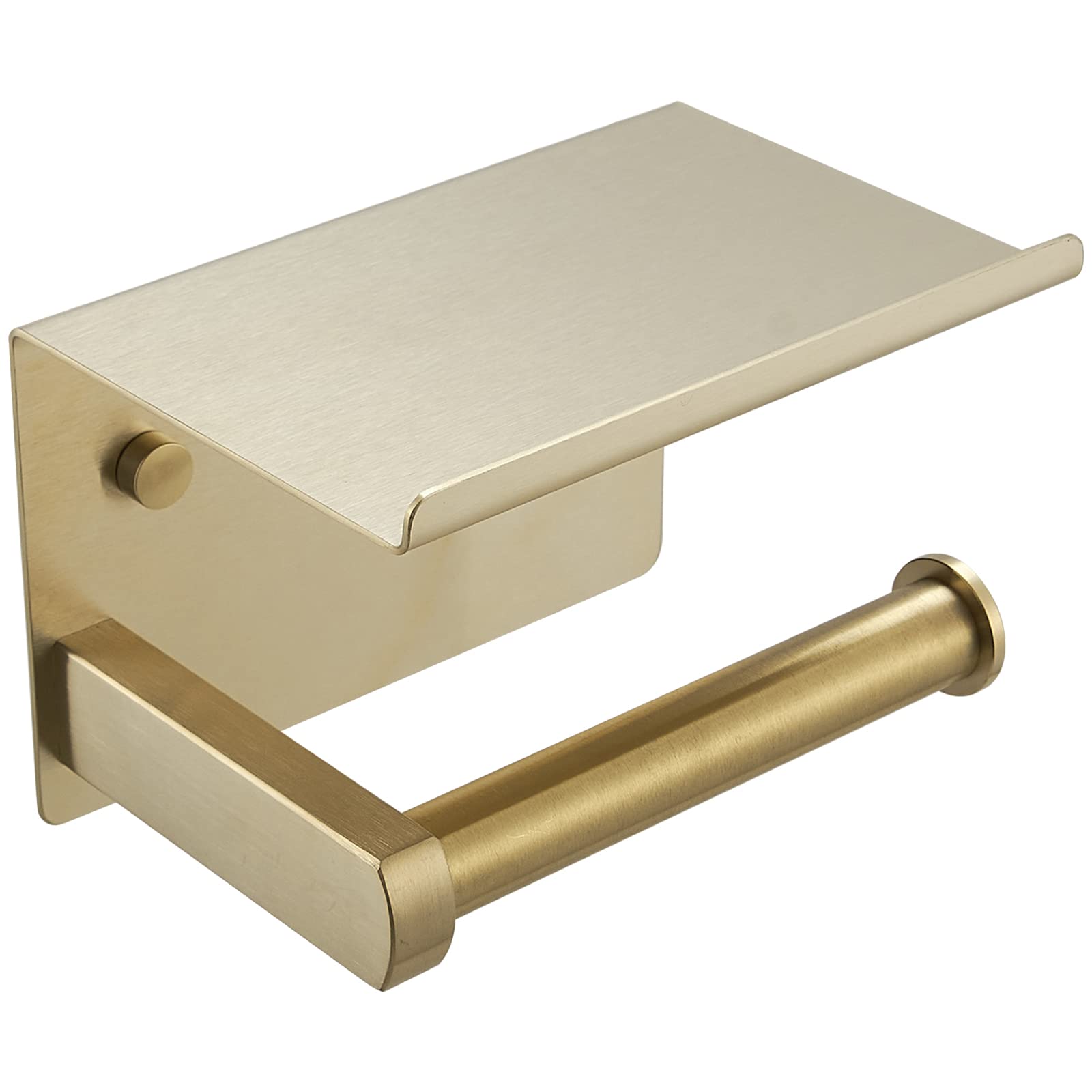 BWE Toilettenpapierhalter Mit Ablage – SUS304 Edelstahl, Wandmontage, Inkl. Telefonablage