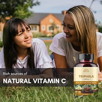 Triphala Capsules - Rich in Vitamin C & Antioxidants | with Goodness of Amla, Haritaki & Bibhitaki - 90 Capsules