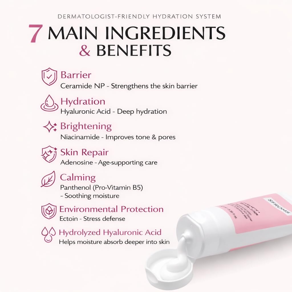 Ceramide, Ectoin & Hyaluronic Acid Lotion for Dry & Sensitive Skin, Barrier Repair Moisturizer, Fragrance-Free, Dermatologically Tested, Korean Skincare, 100 ml