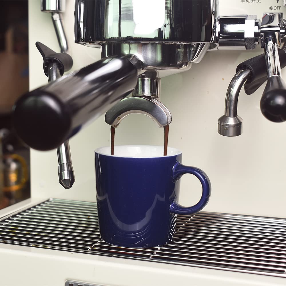 homEdge Mini tazas de café de porcelana para expreso, 120 ml, pequeñas tazas de café de cerámica Demitasse para espresso, té, juego de 6, azul marino