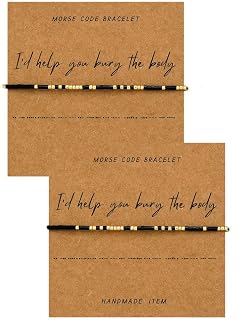 Morse Code Bracelets for Women Funny I‘d Help You Bury The Body Bracelets Bulk Friendship Bracelet Jewelry