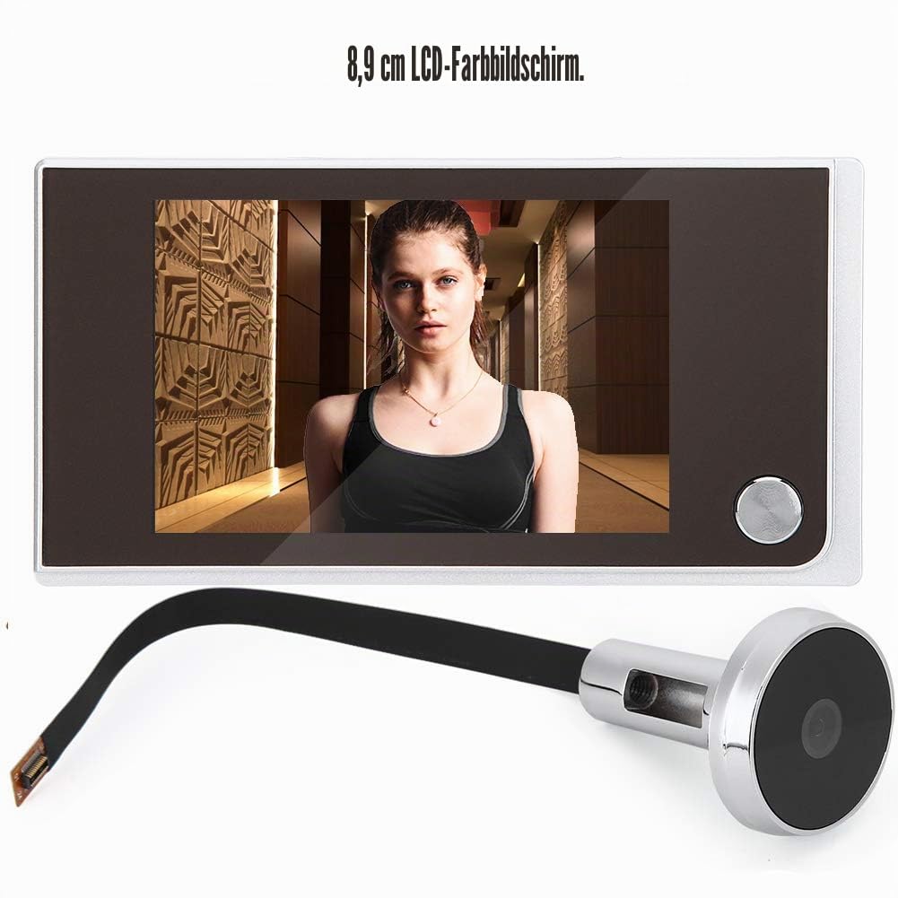 FILFEEL 3,5" digitaler LCD Tür Betrachter, 120-Grad-Guckloch Betrachter Fotovisuelle Überwachung Elektronische Cat-Eye-Kamera (24-Stunden-Überwachung)