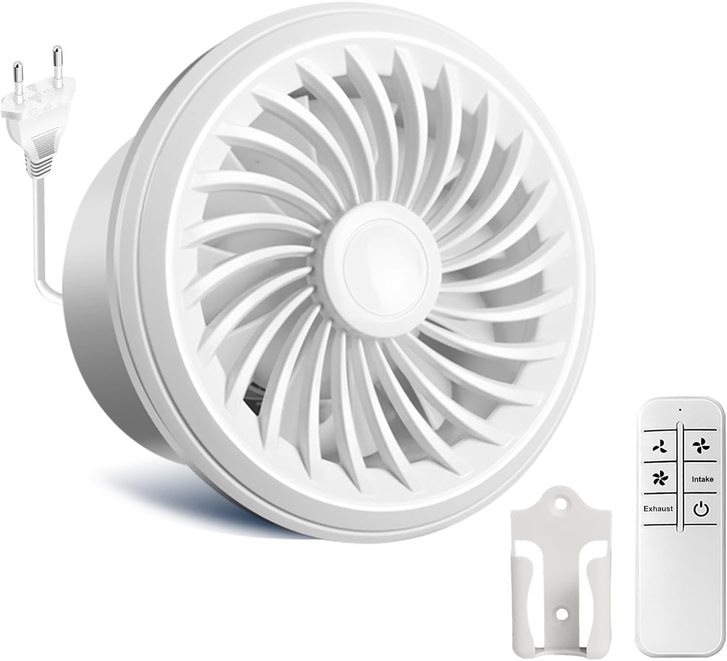 150 mm Extractor Fan 240 m³/h 5 W, Two-Way Reverse Fan with 3 Speeds Adjustable, RC Fan for Kitchen, Bathroom, Attic, Window, Basement