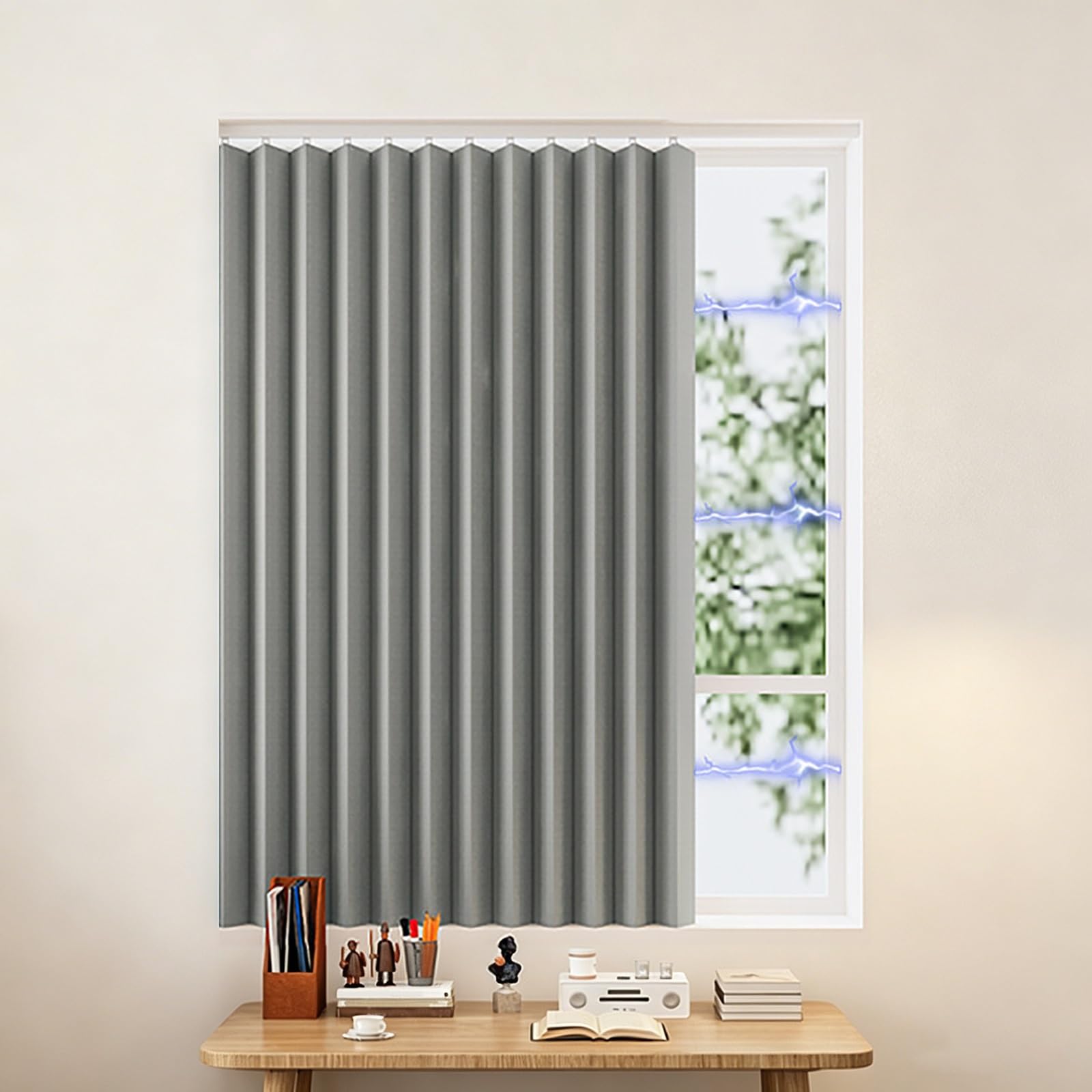 Rideau de porte magnétique isolant thermique 100 x 120 cm cloison pliable
