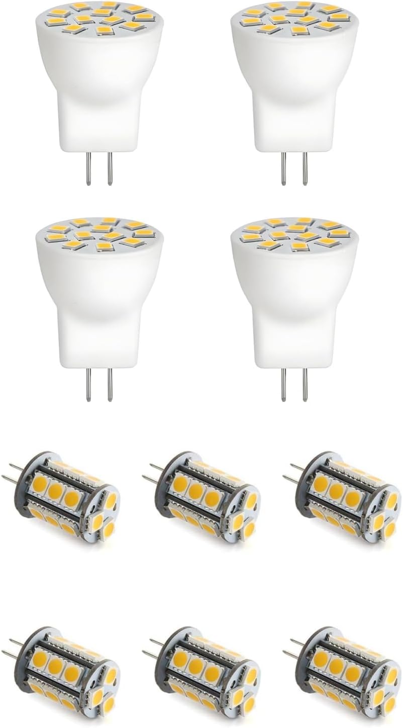 MR8 LED Bulbs 2W Warm White and T3 G4 Bi-pin LED Light Bulb