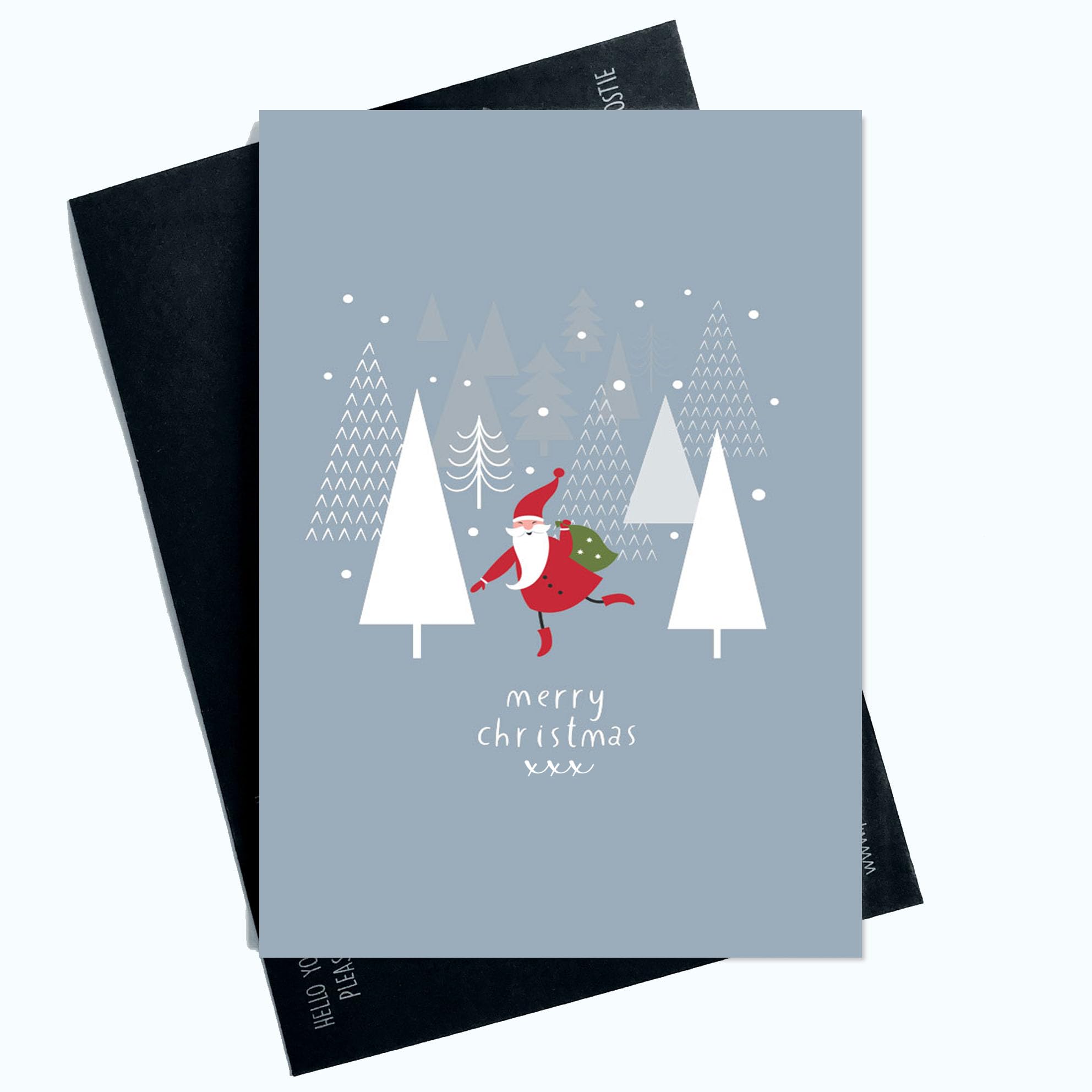 Peachy Antics Merry Christmas Card Cute Background Ideal For Friends and Family Christmas Greeting Card Heartwarming Festive Greeting SP147