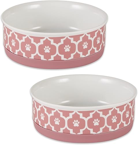 Miniatura 25 de Recipiente y contenedor para mascotas Bone Dry Lattice Collection, plato único, pequeño, 4.25x2 pulgadas, aguamarina Agua,Negro -,Gris,Nautical