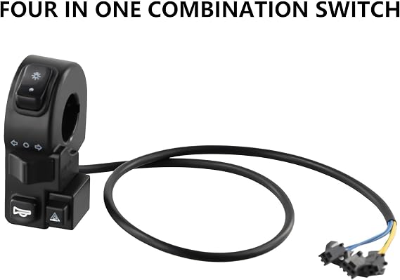 Road Conversion Switch 4 In 1 For Electric Bike Scooter For ATV Motorcycle Handlebar With Headlight Steering Double Flash Function
