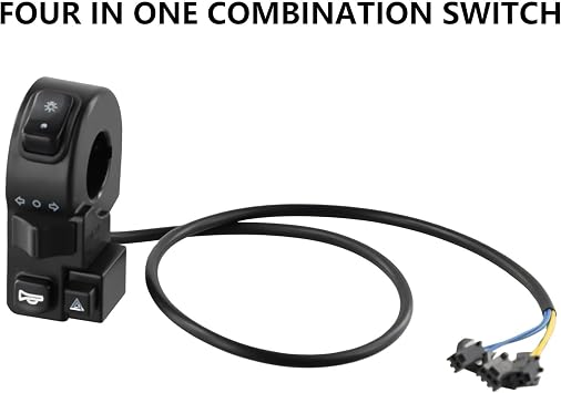 Road Conversion Switch 4 In 1 For Electric Bike Scooter For ATV Motorcycle Handlebar With Headlight Steering Double Flash Function
