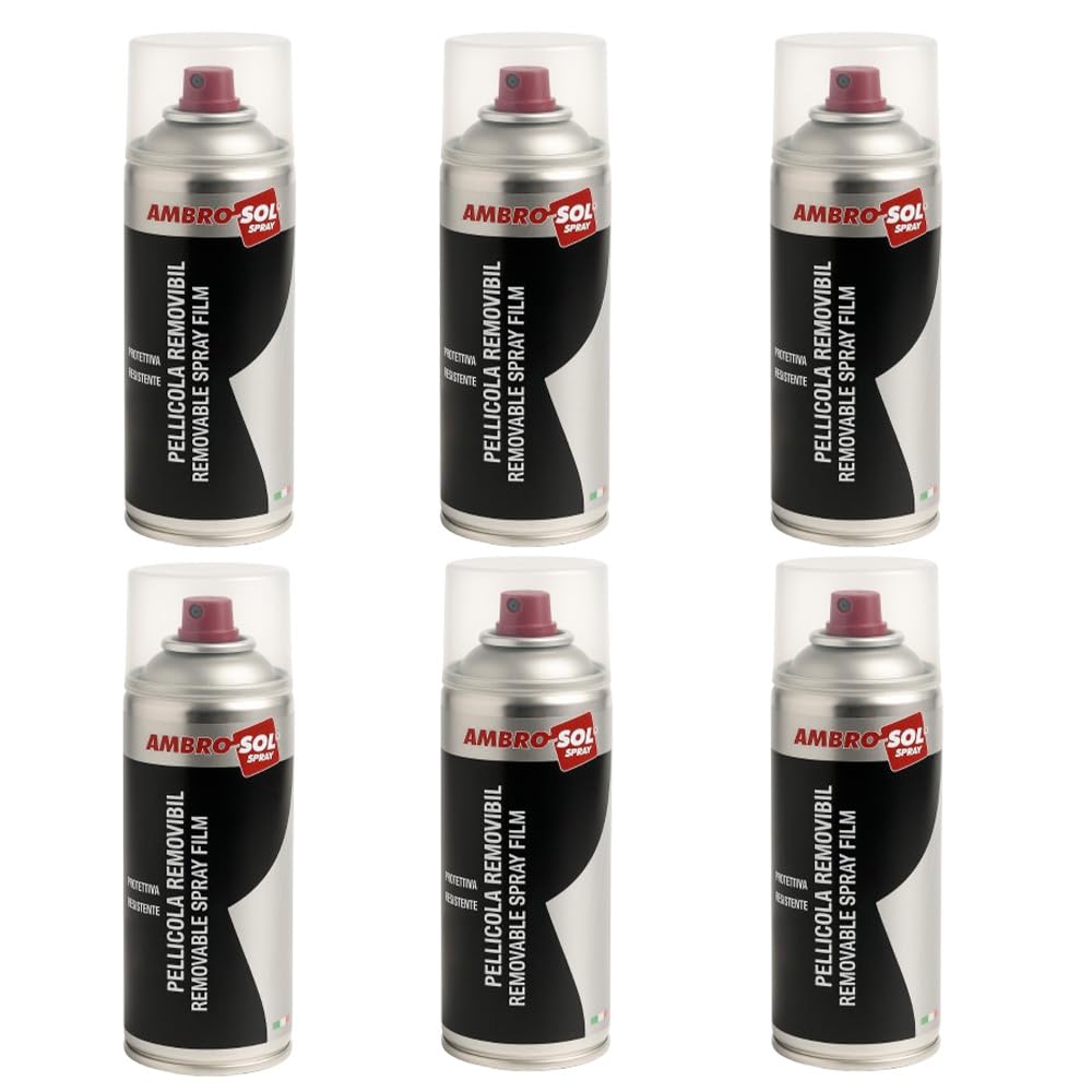 Palucart Pellicola Spray Removibile Nero Opaco 6 bombolette da 400 ml Black Matt Pellicola Spray