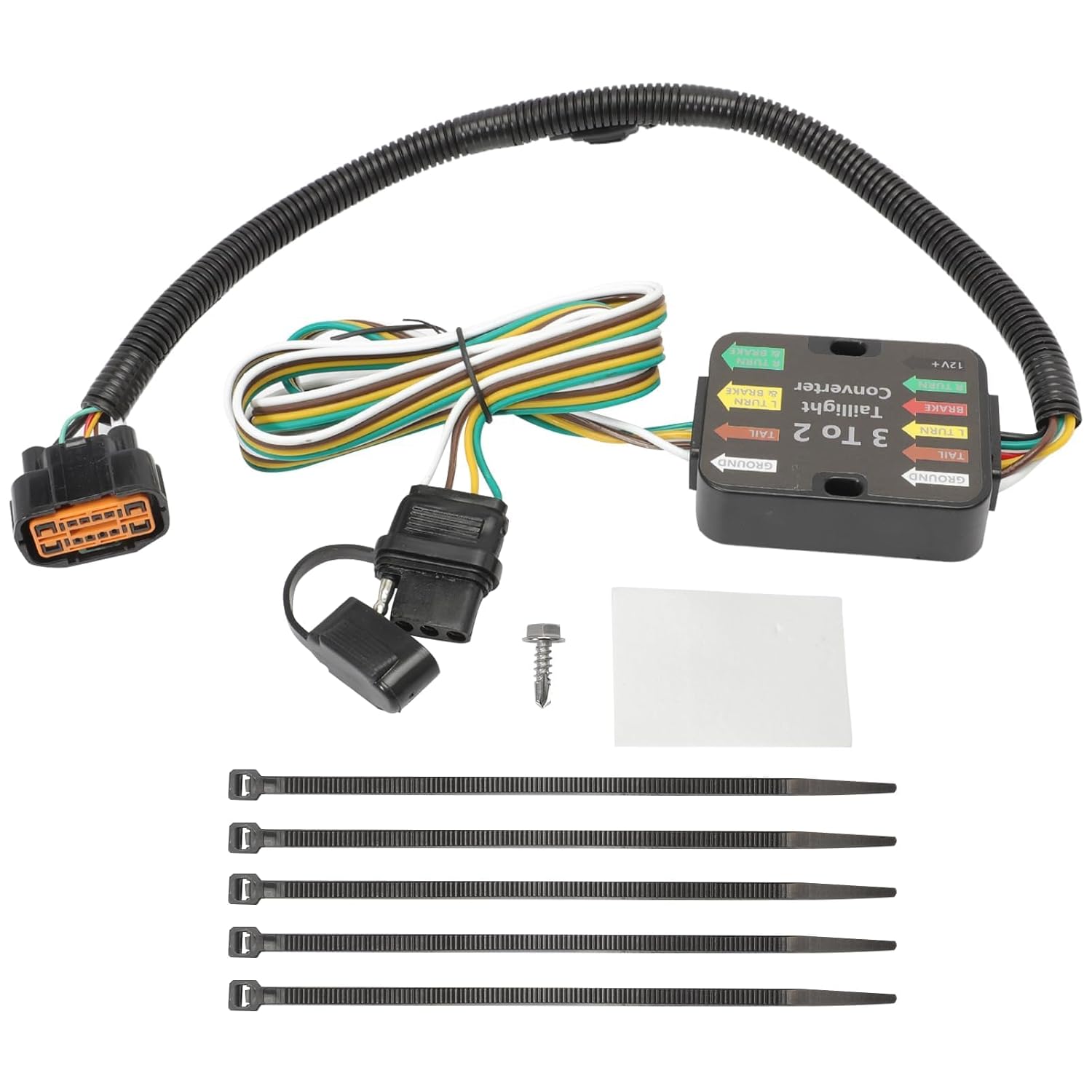 56420 Custom 4 Way Trailer Wiring Harness Fit for Hyundai Palisade 2020-2023, Santa Fe 2019-2023, Tucson 2022-2024, Santa Cruz 2022-2024; Kia Telluride 2020-2022, Carnival 2022-2024, Sorento 2021-2022