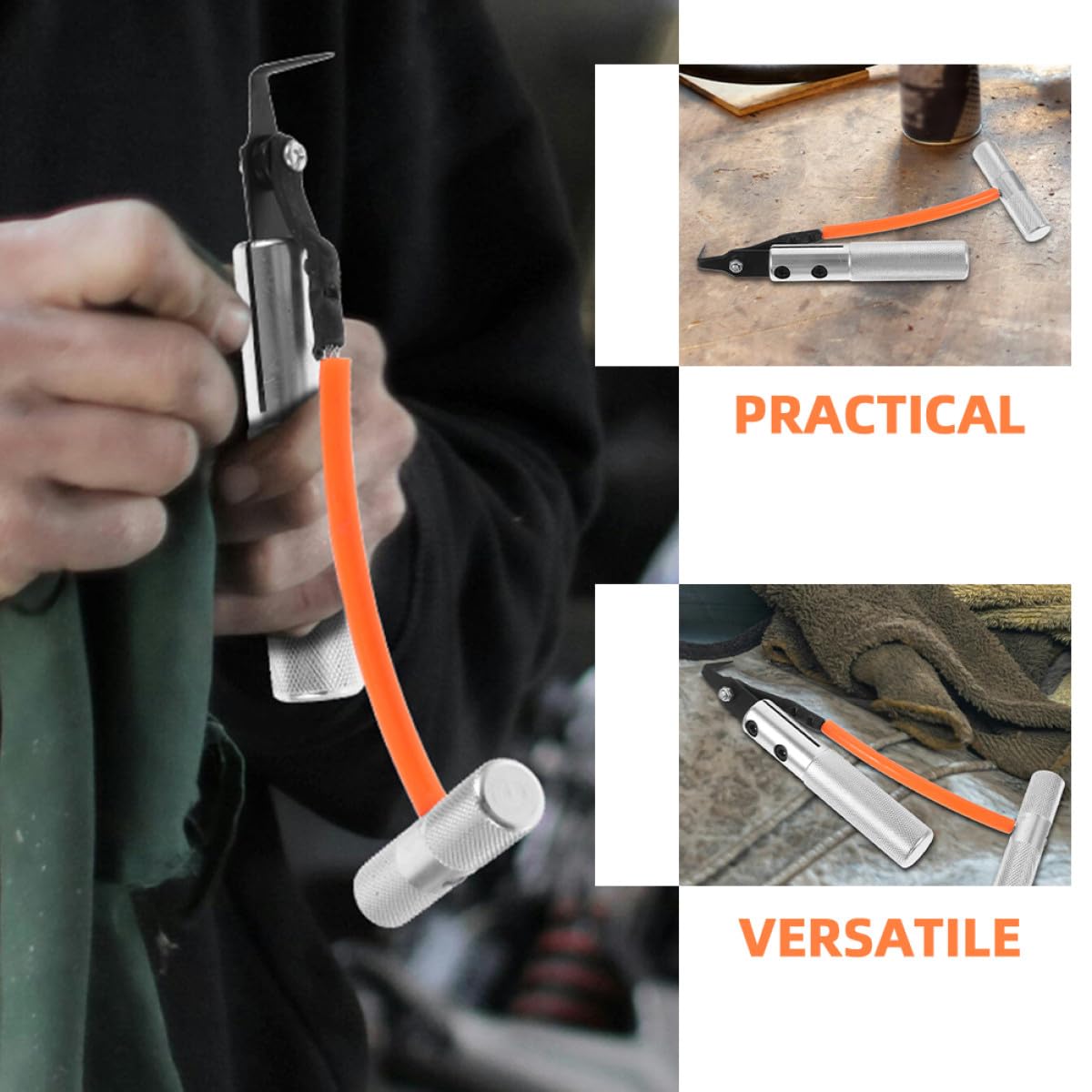 VALICLUD Outil de Démontage de Pare-Brise Automobile 2 Pièces, Outil de Découpe du Verre Robuste Compatible Divers Véhicules, Accessoire Professionnel pour Réparation et Remplacement