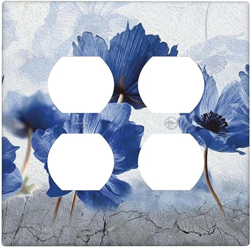 Miniatura 111 de Placa de pared de tortugas marinas, hierba oceánica, medusas, peces y algas marinas, placa de pared de doble palanca, cubierta de interruptor de luz