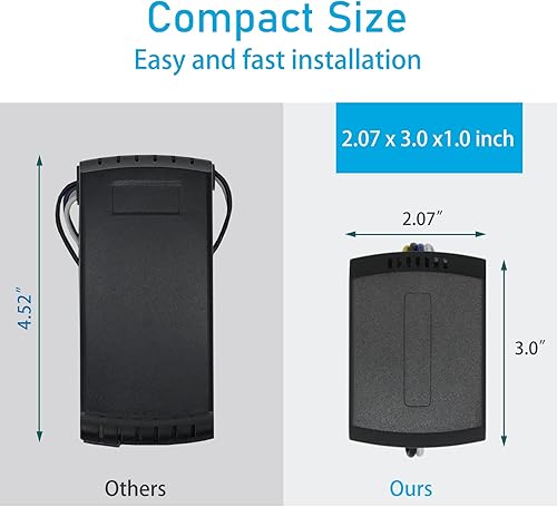 Miniatura 3 de YukiHalu Kit de control remoto para ventilador de techo, tamaño universal y compacto, velocidad del ventilador y control de temporización, cumple