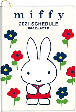 Amazon スクエア ミッフィー 手帳 21年 B6 マンスリー アイボリー 4i 年 10月始まり 手帳 文房具 オフィス用品