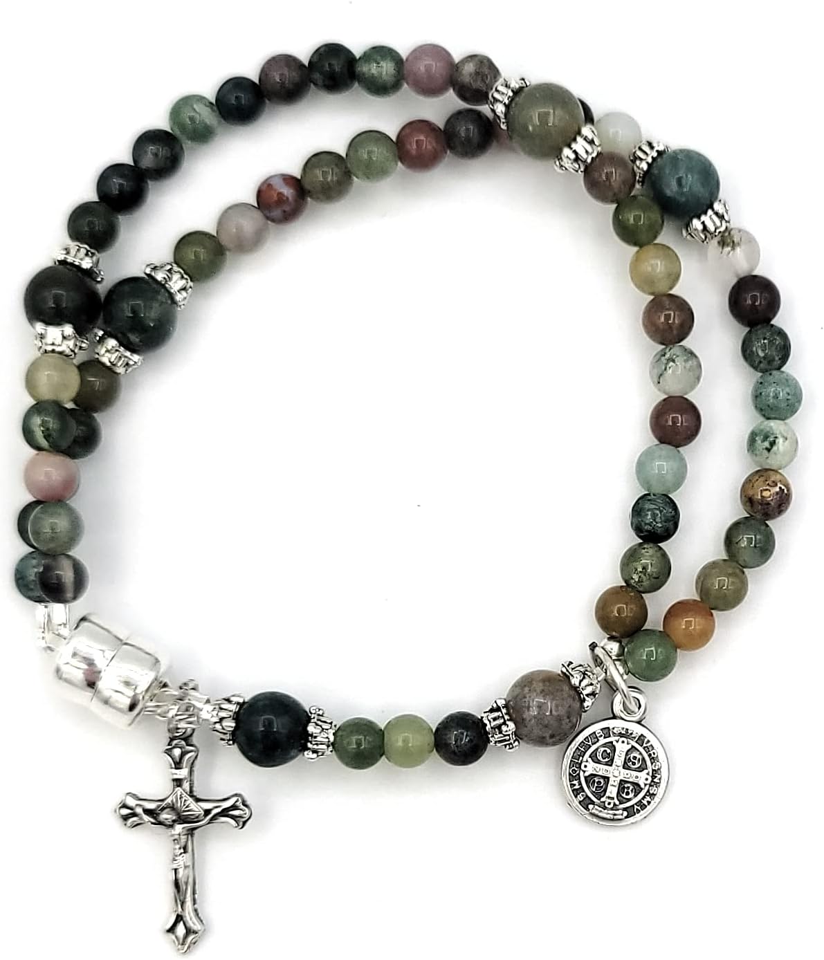 Wrist Rosary Fancy Jasper by MG Rosary
